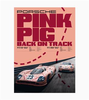 Lot de 2 affiches Pink pig # 917 - [Porsche Origine]