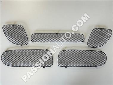 Grilles de protection noires - Kit complet calandre pare-chocs AV & prises air latérales # 986 Boxster S 99-02