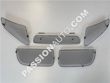 Grilles de protection noires - Kit complet calandre pare-chocs AV & prises air latérales # 987.1 Boxster S Manuelle 05-08