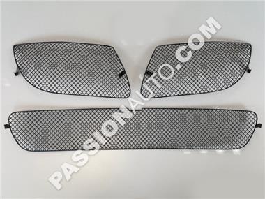 Grilles de protection noires - Kit complet calandre pare-chocs AV # 997.2 C4 + C4S 09-12