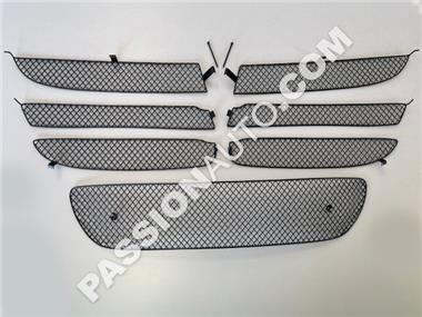 Grilles de protection noires - Kit complet calandre pare-chocs AV # 981 Boxster (sans capteurs de stationnement) 12-18