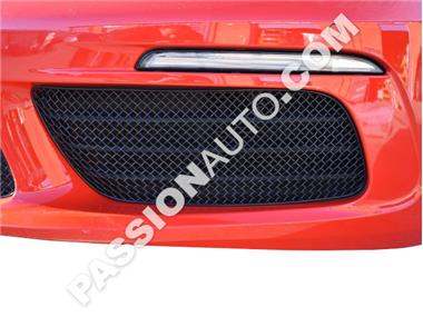 Grilles de protection noires - Kit complet calandre pare-chocs AV # 718 Boxster/Cayman 16-