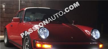 Paire de Phares LED # 911 # 912 # 964 - Entourage Chrome / glace lisse