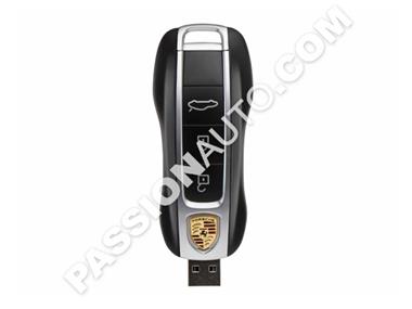 Clé USB noir & argent 64 Go style cle de contact - [Porsche Origine]