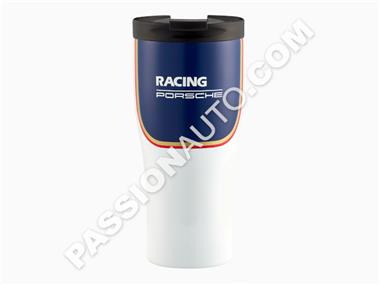 Mug Isotherme Blanc avec écusson Porsche - Collection Racing