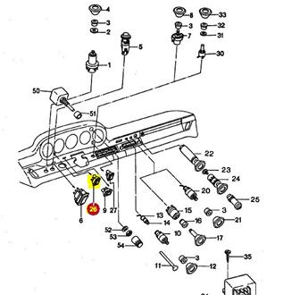 Interrupteur essuie glace arrière # 911 74-89 [Porsche Origine]