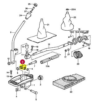 Palier de levier de vitesse # 911 3.2 (87-89)