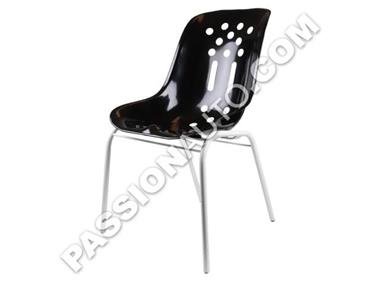 Chaise assise noire & cadre blanc - Réplique siège # 356 Speedster