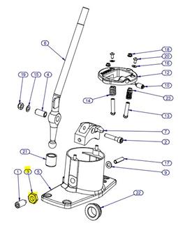 ecrou M14 levier de vitesse pour boite 915