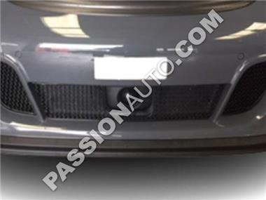 Grilles de protection noires - Kit complet calandre pare-chocs AV # 991.1 Carrera GTS (avec capteurs stationnement & ACC)