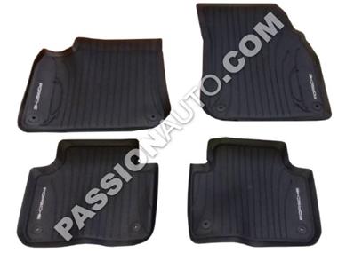 Tapis de sol - Caoutchouc - 4 pieces # Noir # Cayenne E3