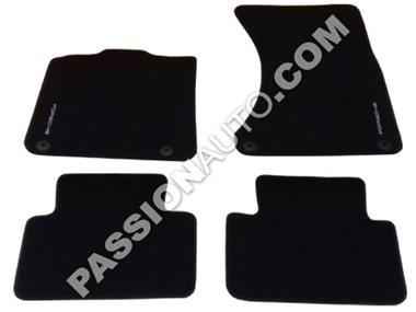 Jeu de 4 tapis Tissus - NOIR # Macan 