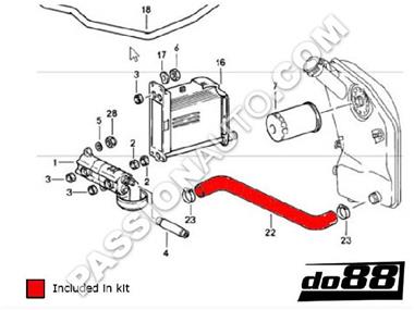 Kit durites d´huile - DO88 # 930 3.3 Turbo 78-89