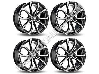 4 jantes 21p -  MSW48 noir face polie # Macan