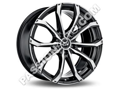 4 jantes 21p -  MSW48 noir face polie # Macan