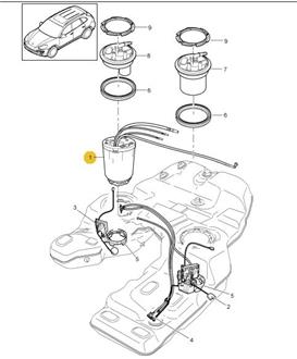 Pompe à carburant coté droit # Cayenne E2 Essence (2011-2018) [Porsche Origine]