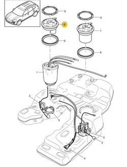 Bride Droite avec regulateur de pression # Cayenne E2 (11-18) (OM1/9M0) [Porsche Origine]