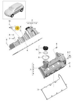 Generateur d´impulsion ARBRE A CAMES sur culasse  # Macan V6 TDI (14-18)  [Porsche origine]