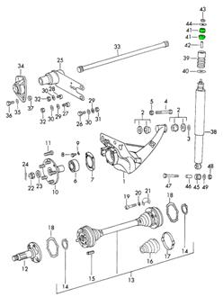 Silent bloc supérieur fixation Amortisseur ARR Heritage - # 911 (65-89) # 356 (56-65) # 912 (65-69)