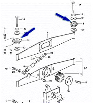 Kit de Silent-bloc Heritage de fixation moteur # 911 1965-1989