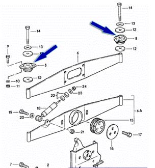 Kit de Silent-bloc Heritage de fixation moteur # 911 1965-1989