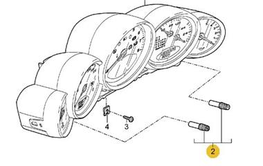 Kit de boutons de réglage compteur journalier et montre # 987 Boxster et Cayman 05-12 - 997 05-12 - 997 Turbo/GT2/GT2RS/GT3