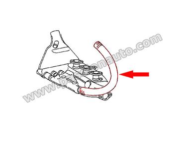 Tuyau entre clapet regulateur échangeur gauche # 911 2.7 carrera 72-76