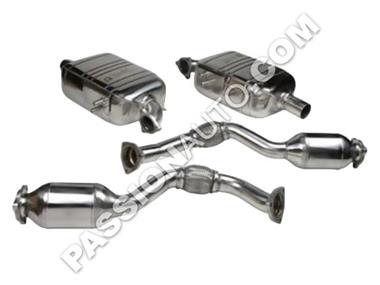 Kit échappement sport inox pots catalytiques 200 cellules G/D # 987 Boxster & Cayman -DANSK-