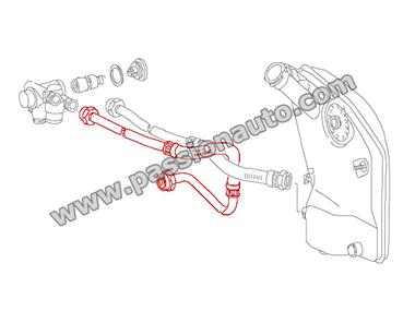 Durite d´huile du thermostat regulateur au moteur # 911 2.7 74-76