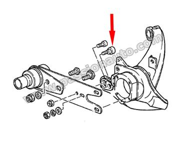 Vis excentrique n°4 de tirant de bras ARRIERE # 911 74-89