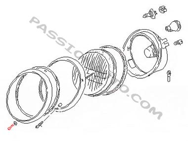 Cerclage - vis Mâle casquette de phare chrome # 911 65-80