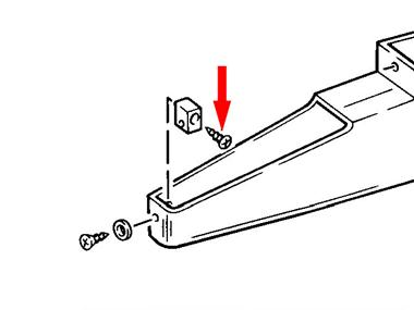Habillage de porte - casier de rangement - vis dans support AVANT # 911 78-86