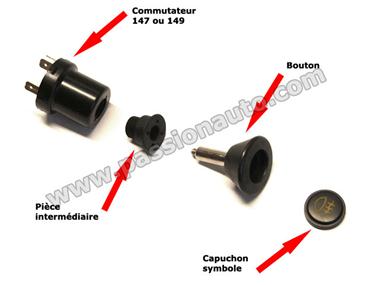 Boutons centraux - PIECE INTERMEDIAIRE # 911 74-98