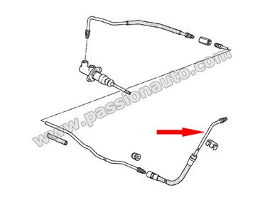 Tuyau de pression embrayage sur récepteur # 911 87-89