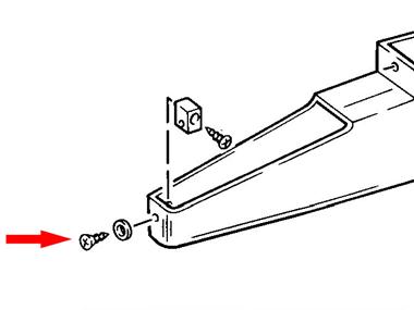 Habillage de porte - casier de rangement - vis partie AVANT # 911 78-86