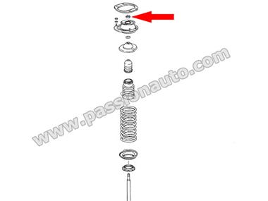 Pièce amortisseur AVANT - Ecrou de fixation au dessus du palier # 964-993 sauf RS
