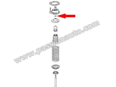 Pièce amortisseur AVANT - Douille entretoise entre palier et coupelle # 964-993 sauf RS