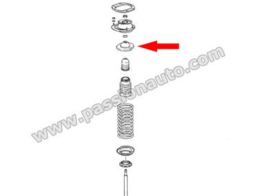 Pièce amortisseur AVANT - Coupelle expansible sous le palier # 964-993 sauf RS