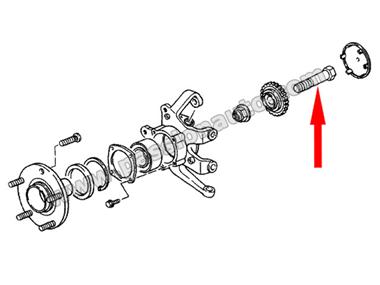 Vis intérieure moyeu de roue AVANT # 964 carrera 2