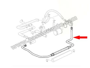 Conduite huile moteur (côté gauche) vers support filtre à  huile # 964