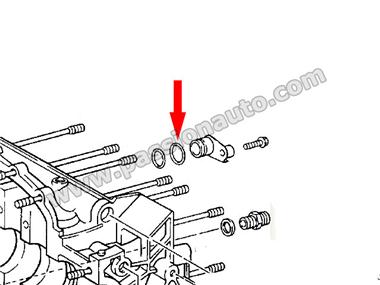 Raccord arrivée huile carter droit - JOINT 26 x 1 # 964-965-993