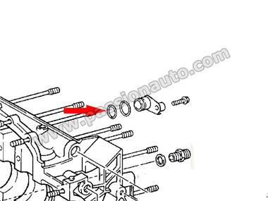 Raccord arrivée huile carter droit - JOINT 21.89x2.62 # 964-965-993