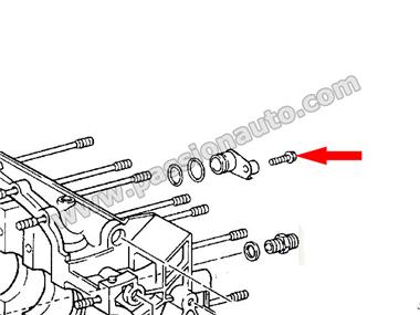 Raccord arrivée huile carter droit - VIS M8 x 30 # 964-965