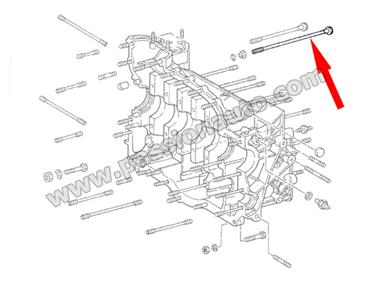 Vis de fixation carter moteur droit # 964 - 965 3.6 - 996 gt3/turbo