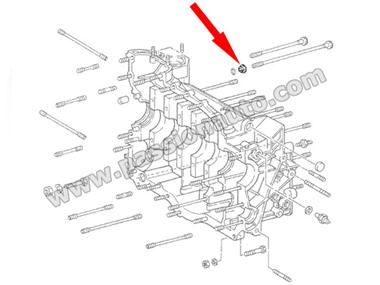 Rondelle fixation carter moteur droit # 964 - 965 3.6 - 996 gt3/turbo