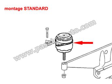 Silent-bloc de fixation moteur GAUCHE # 964 c4 targa-cabrio