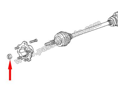 Ecrou de fixation du cardan côté moyeu # 964 sauf RS