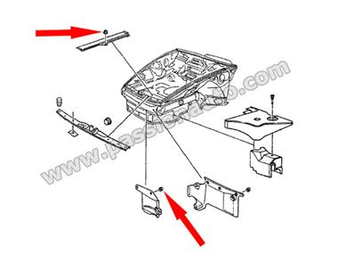 Habillage AVANT - ecrou plastique cache cric/cable # 964