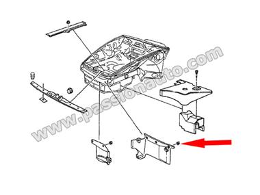 Habillage AVANT - ecrou plastique cache pompe DA # 964