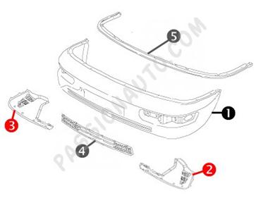 Grille de pare-choc AV # 964-965